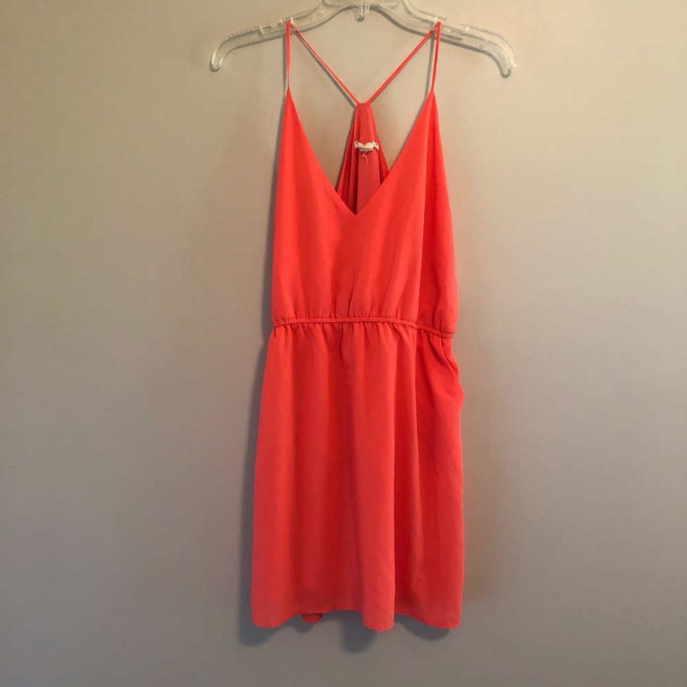 Neon pink/ orange dress